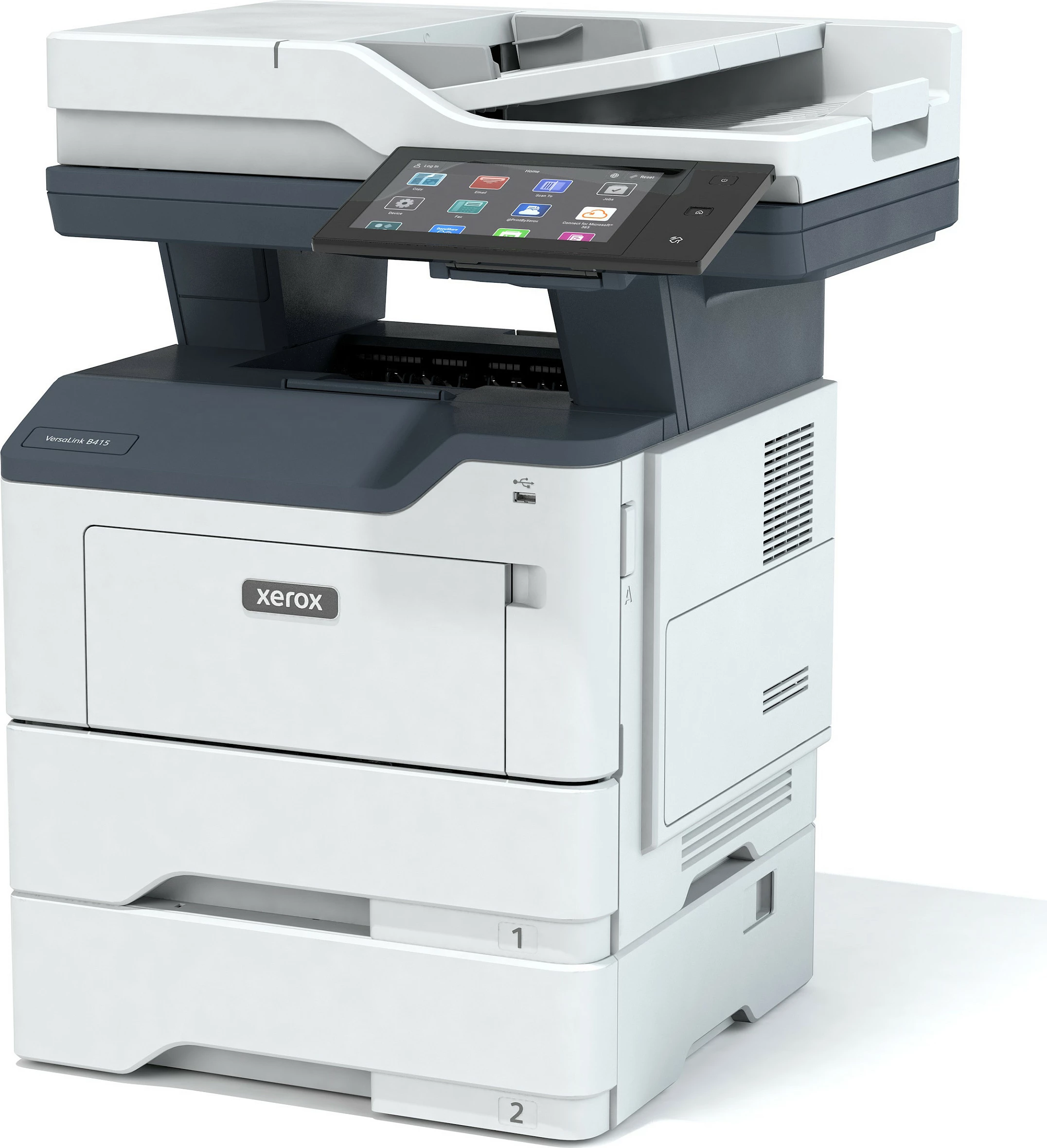 Printer multifunksional Xerox VersaLink B415DN, mono, USB/LAN, skanim/kopje/faks, duplex, gri/kaltër