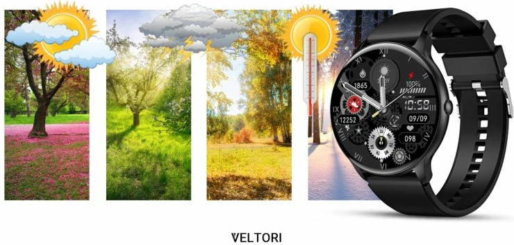 Smartwatch VELTORI, e zezë