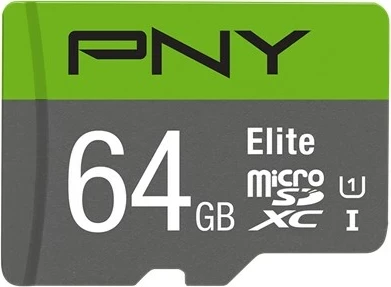 Kartelë memorie PNY Elite 64 GB MicroSDXC, Klasë 10, e gjelbër