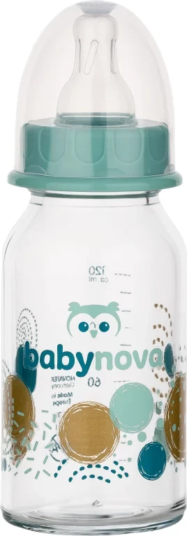 Shishe e qelqit me qafë standarde Baby Nova, 120 ml