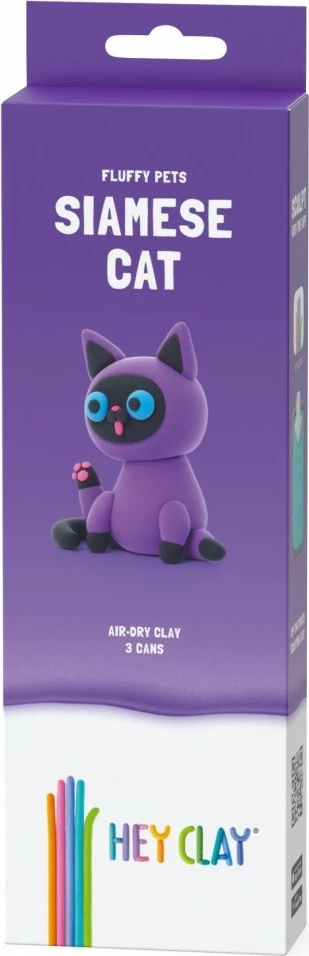 Set modelimi Hey Clay, Tm Toys, HCL30112CEE, figura mace siameze, 4 ngjyra