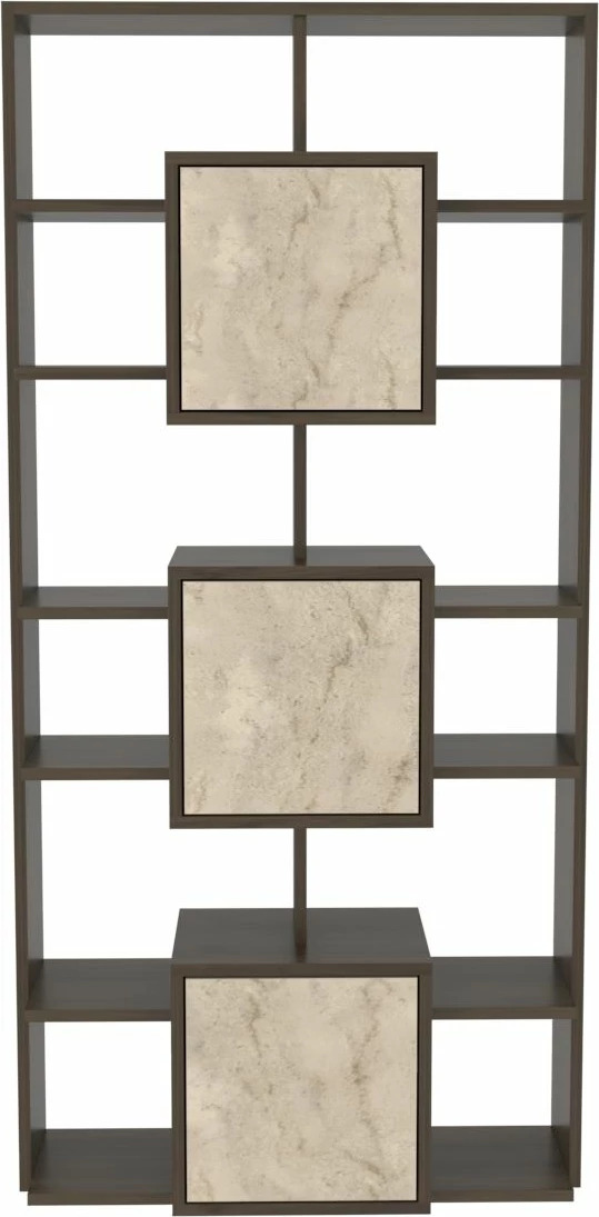 Raft librash Skye Decor, ngjyrë arre dhe travertin, 85x176x20cm