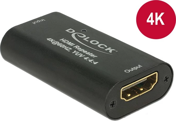 HDMI përsëritës DeLOCK 11462, 4K, metal, zi