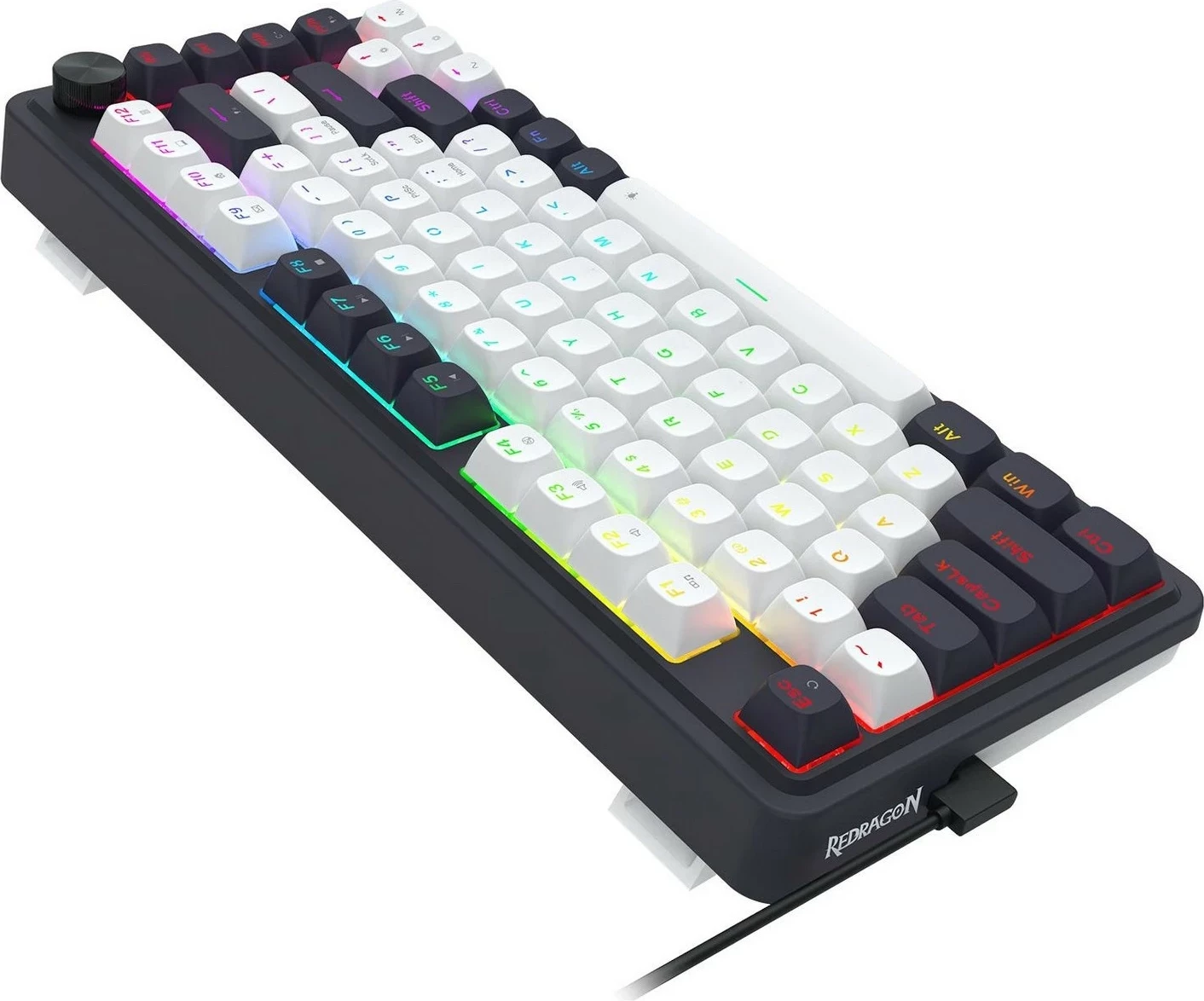 Tastierë mekanike Redragon Ucal Max K673WB-RGB-M, 75%, RGB, wireless, e bardhë