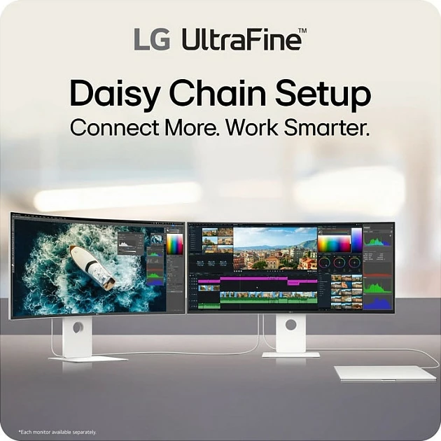 Monitor LG UltraFine 40U990A-W, 40", 5K2K 5120x2160, Nano IPS Black, Thunderbolt 5, FreeSync Premium, i zi