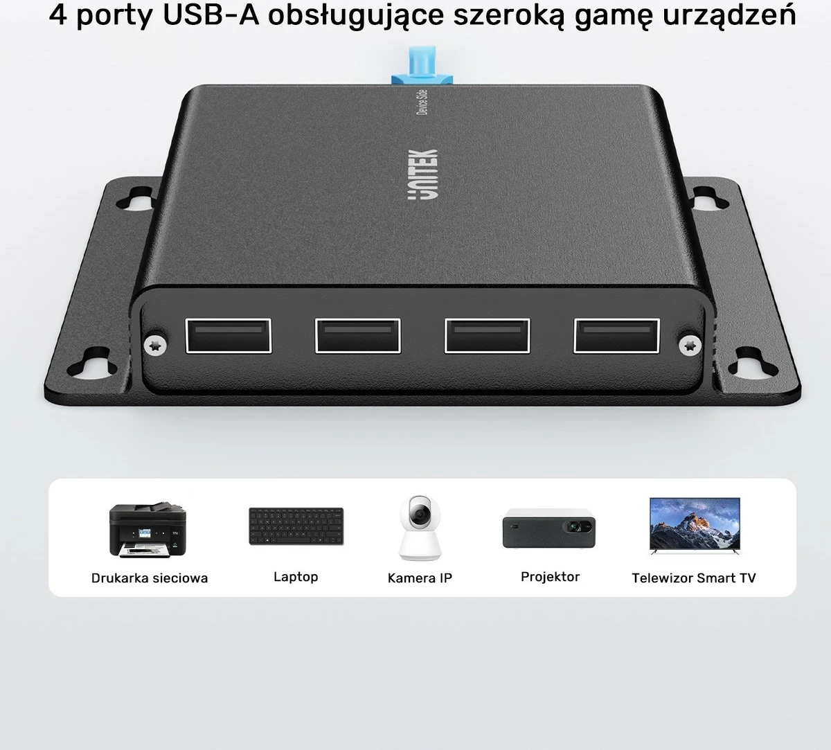 USB-C extender Unitek, 4x USB-A, Ethernet, 150m, 480Mbps