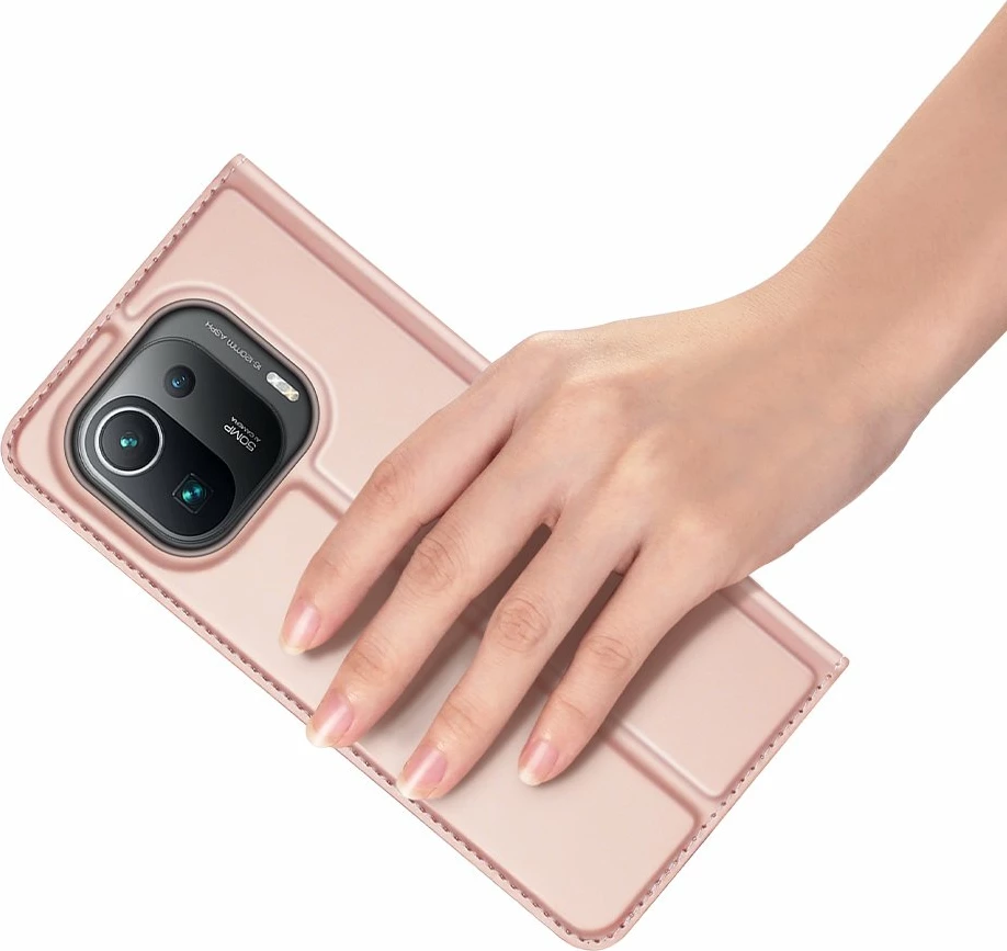 Mbështjellës Dux Ducis Skin Pro Bookcase për Xiaomi Mi 11 Pro, rozë