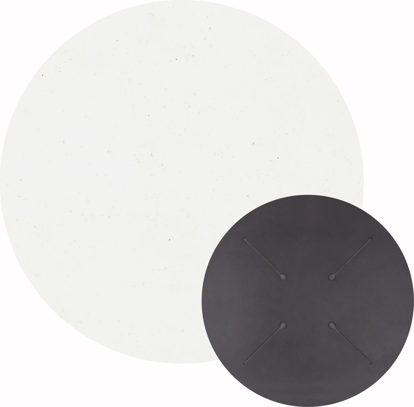 Sipërfaqe tavoline rrethore HPL, e bardhë, FH5841.23, Ø60cm, set prej 2 copësh