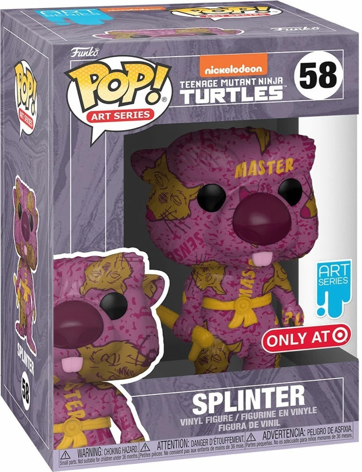Figurinë koleksionuese vinyl Funko Pop! Artist Series Teenage Mutant Ninja Turtles Splinter (EXC), vjollcë/verdhe