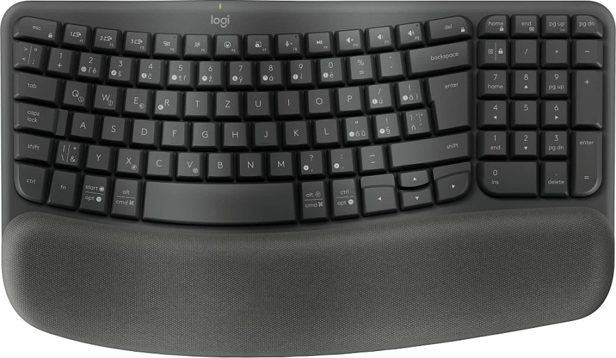 Tastierë Logitech Wave Keys, full-size, wireless, QWERTZ, grafit