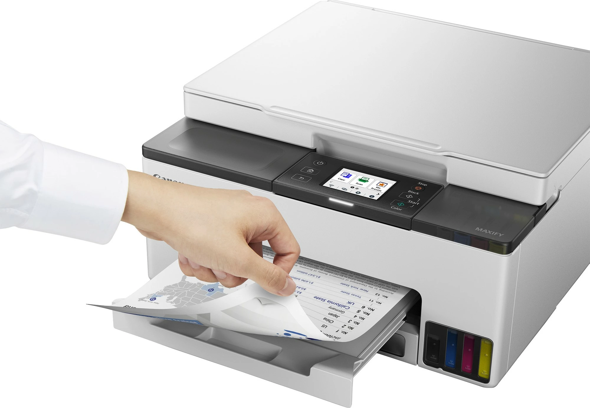 Printer Canon MAXIFY GX1050, Inkjet, Colour printing, 600 x 1200 DPI, Colour copying, A4, Black, White