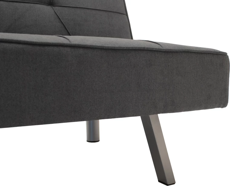 Divan shtrat 3 vendesh, ngjyrë gri e errët, 175x83x74cm