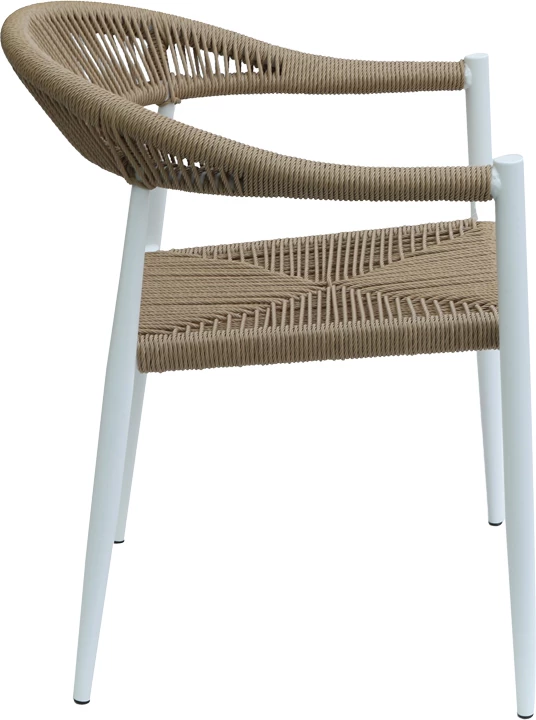 Karrige Fagen e grumbullueshme, alumin e bardhë-tekstilen natyral, 56x60x78cm