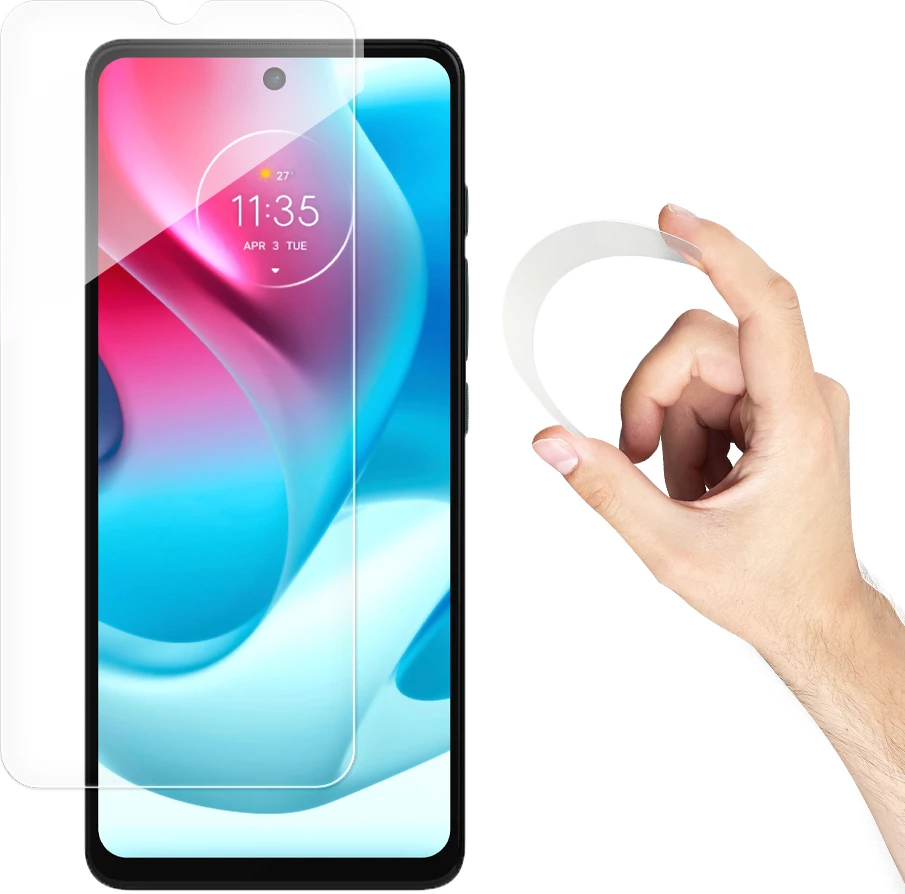 Mbrojtës ekrani Nano Flexi Hybrid Glass Hurtel për Moto G60s