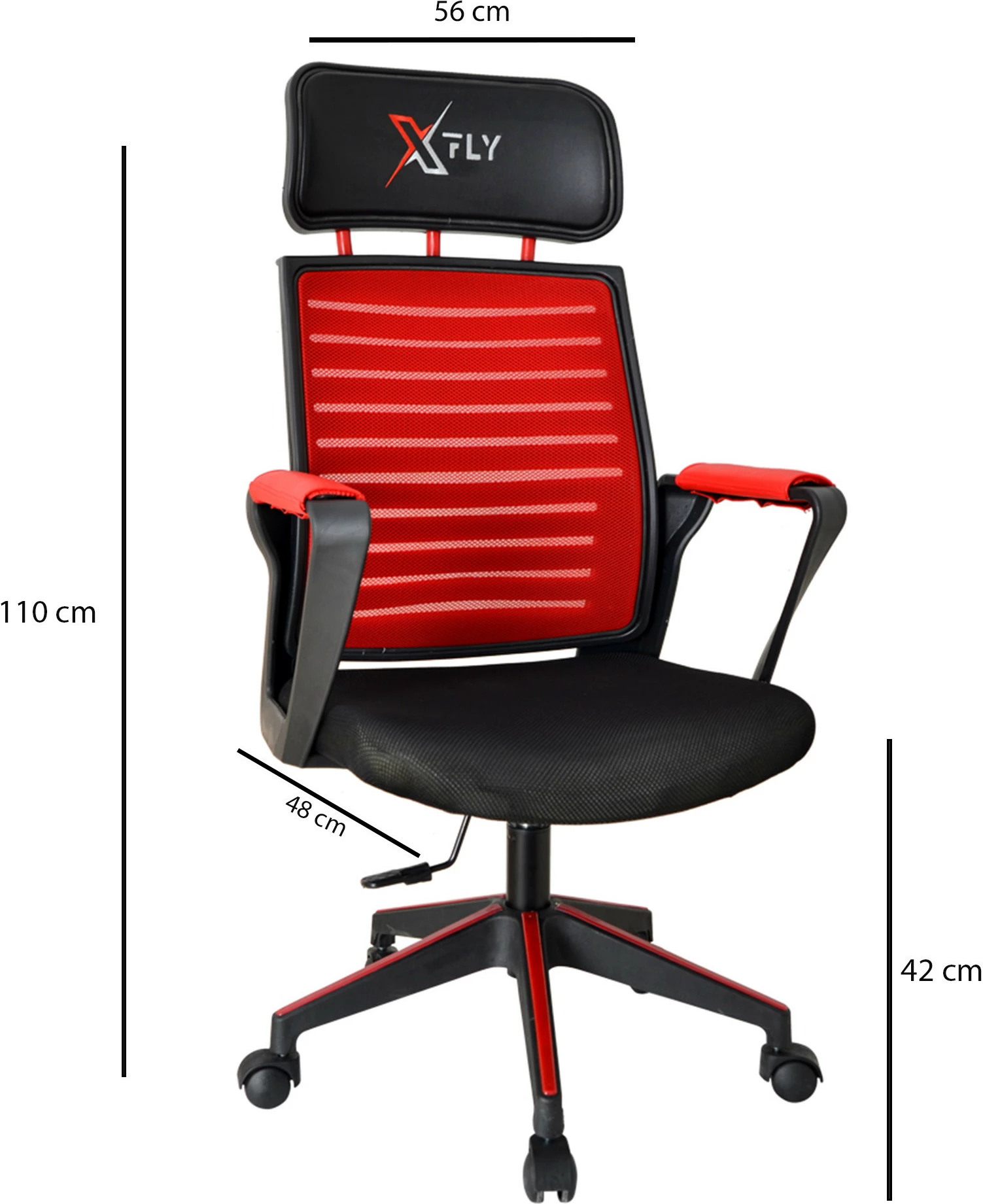 Karrige gaming Skye Decor, XFly, e kuqe