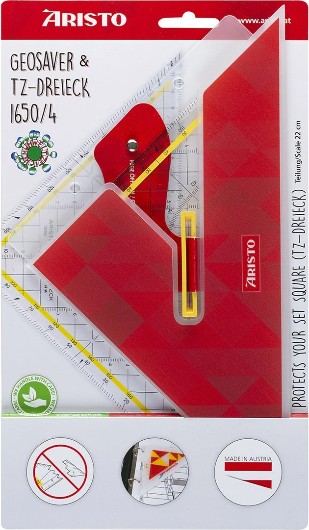 Vizore trekëndore ARISTO 25cm plastikë e kuqe