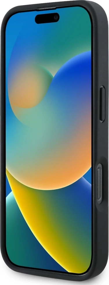 Mbështjellës Guess 4G Small Classic MagSafe për iPhone 16 Pro Max, i zi