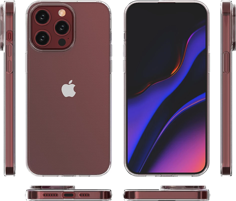 Mbështjellës Hurtel Ultra Clear për iPhone 15 Pro Max, Transparent