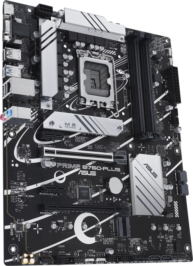 Pllakë amë ASUS PRIME B760-PLUS, LGA1700, ATX, DDR5, 3x M.2, 4x SATA, PCIe 5.0, 2.5GbE