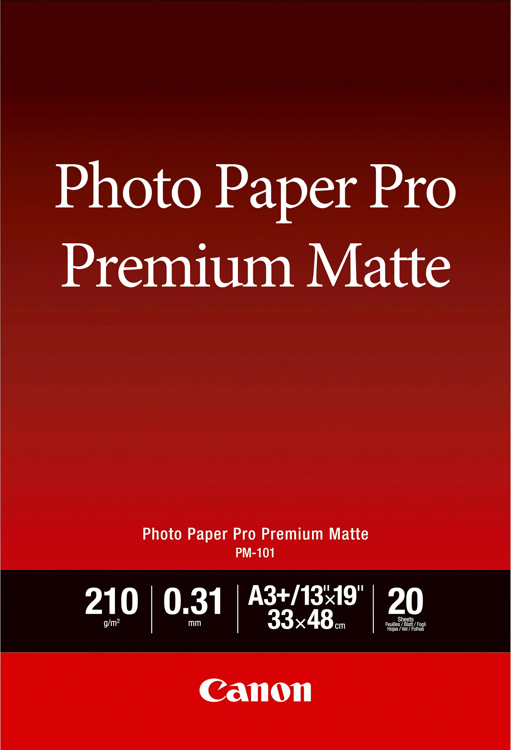 Letër fotografike Canon PM-101 Pro Premium Matte, A3+, 20 fletë