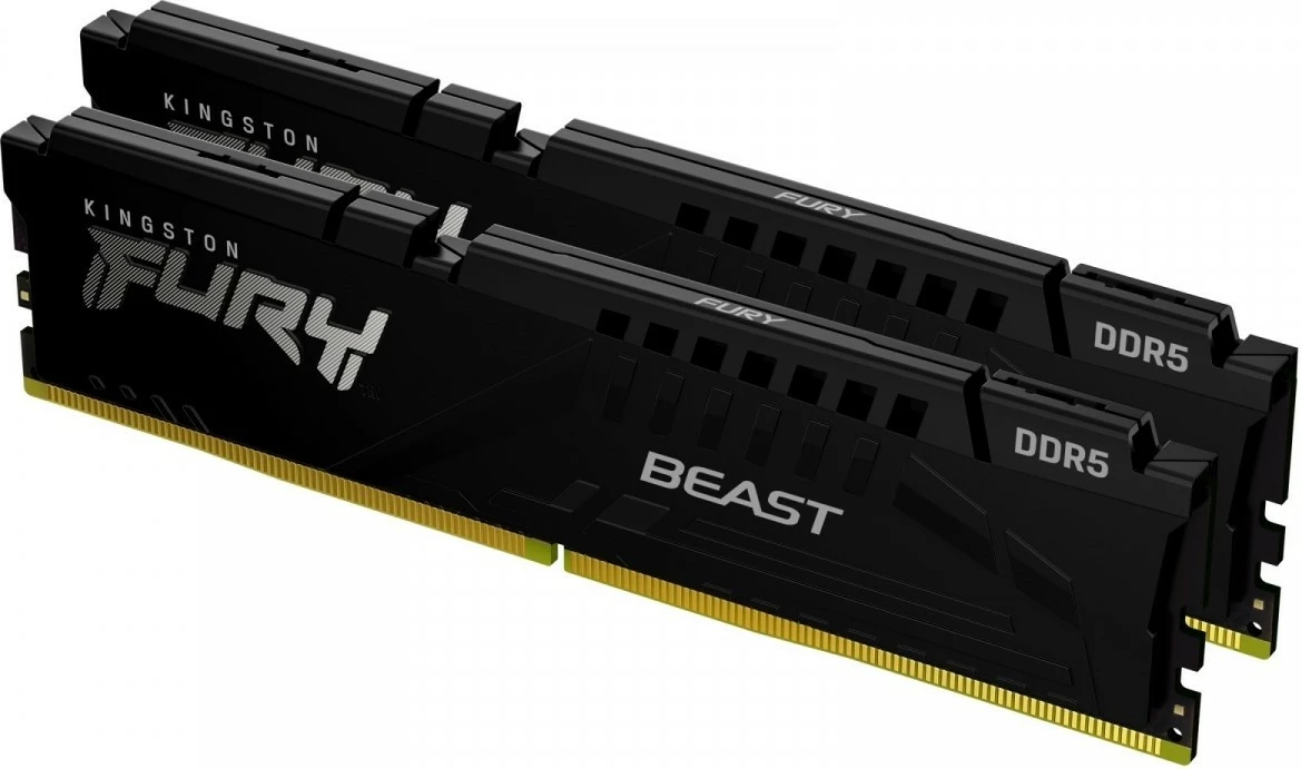 RAM Memorje Kingston Fury Beast DDR5, 16GB (2x8GB), 5200MHz, CL36, E zezë