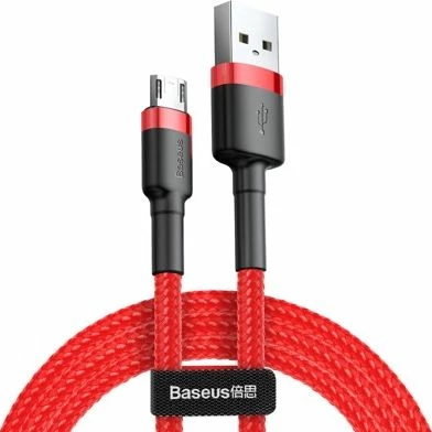 Kabl USB-A në microUSB Baseus CAMKLF-B09 1 m USB 2.0 2.4A kuqe-zi