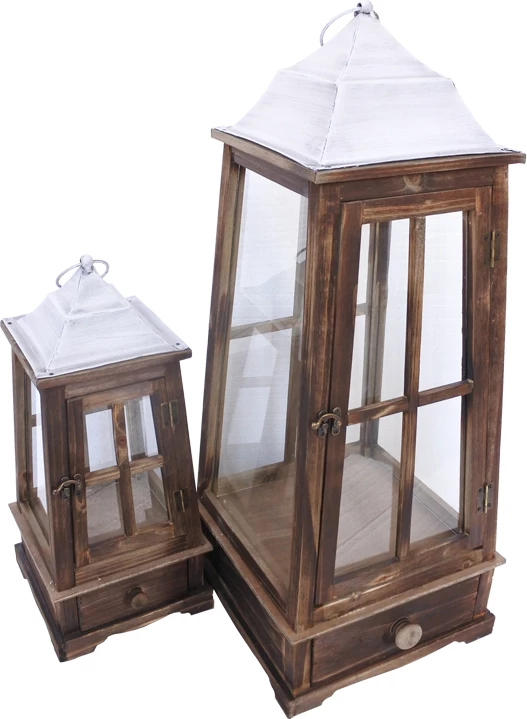 Set llambash Hally Inart, alumin, ngjyrë kafe e errët