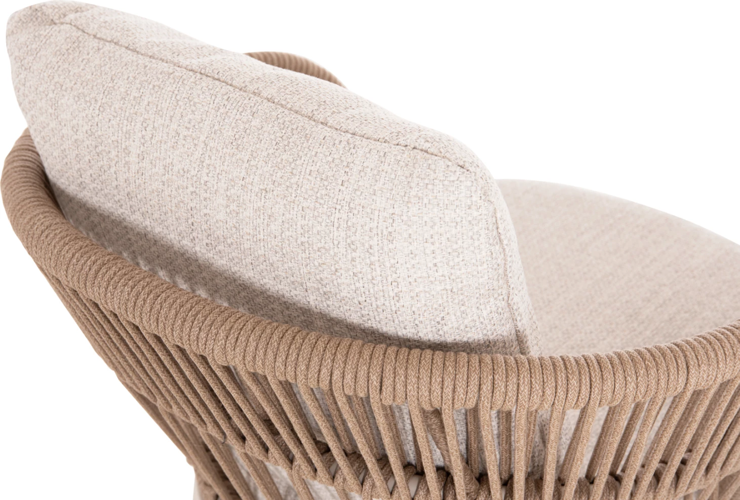 Karrige ngrënieje SPACER, alumin i bardhë fildish, jastëkë bezhë, 64.5x63.5x80cm