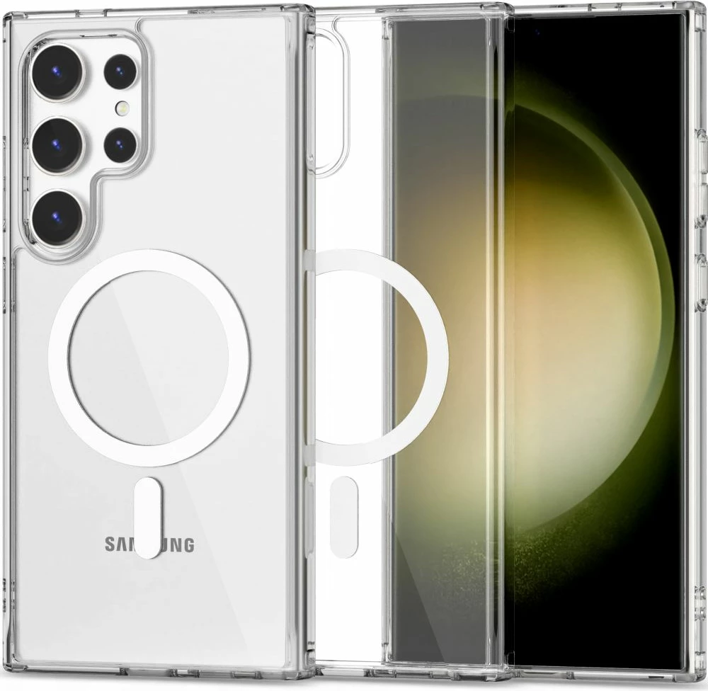 Mbështjellës Tech-Protect FlexAir Hybrid MagSafe për Samsung Galaxy S24 Ultra, Transparent