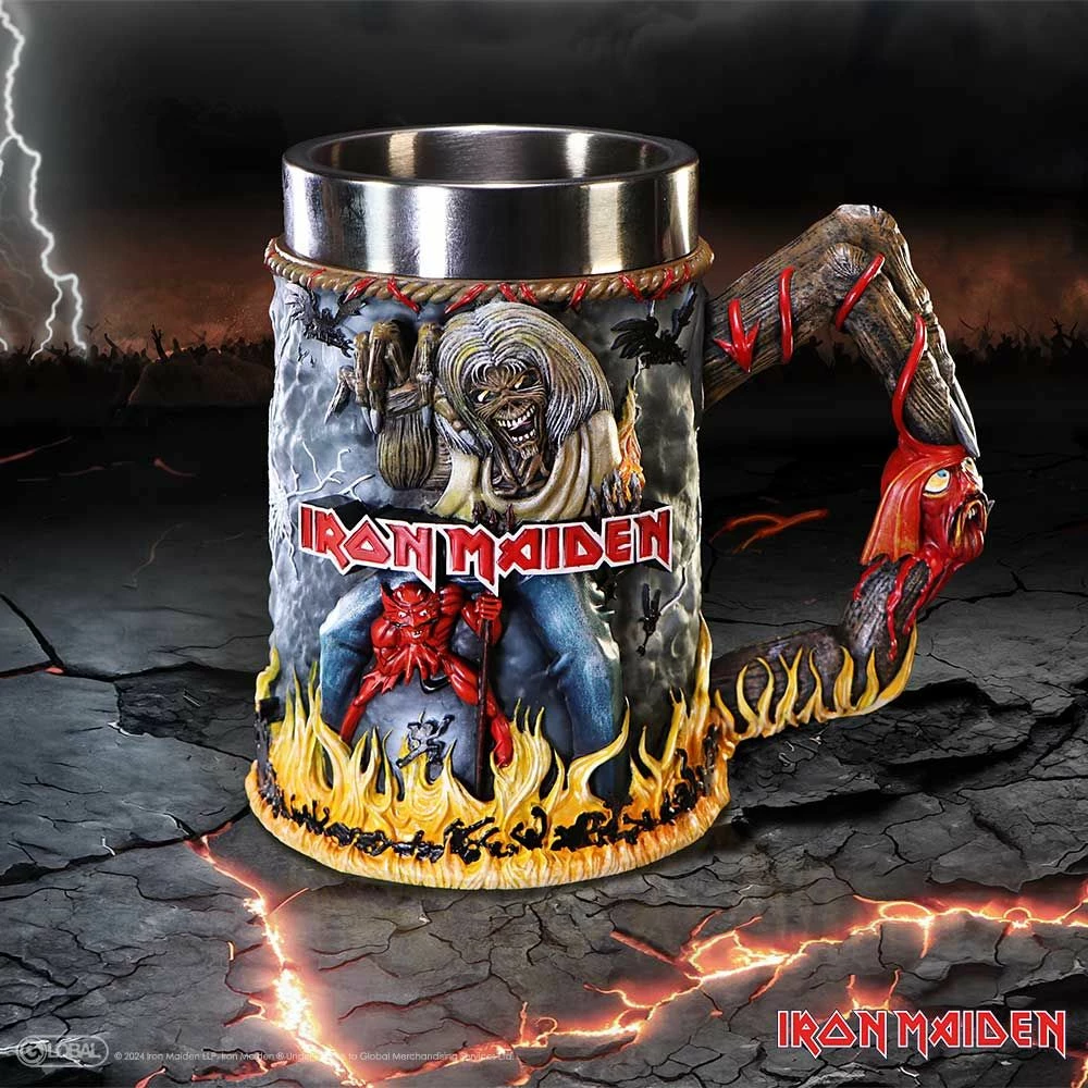 Krigë NEMESIS NOW Iron Maiden The Number of the Beast 16 cm, polyresin me insert inox, në kuti dhurate