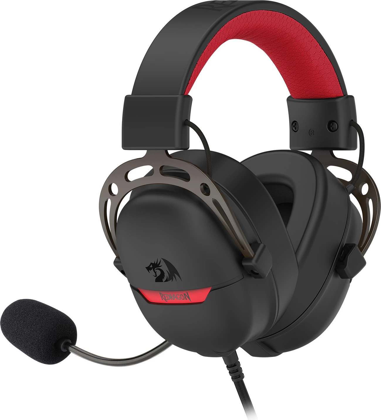 Kufje gaming Redragon Aurora H376PP, me kabllo USB, 7.1 surround, RGB, me mikrofon, 2.1 m, ngjyrë e zezë