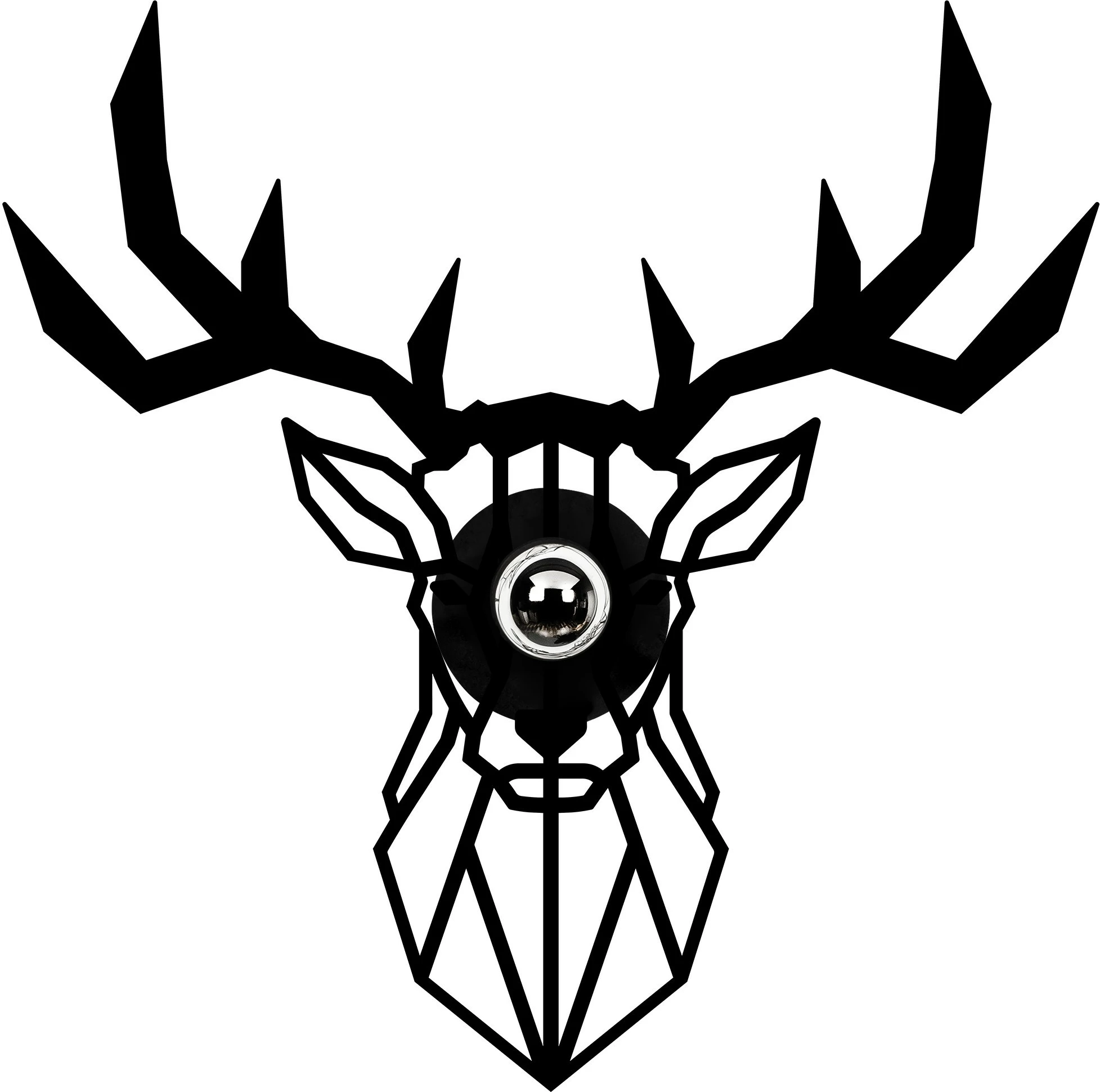 Llambë muri Opviq, model dreri, ngjyrë e zezë, 55x12x55 cm