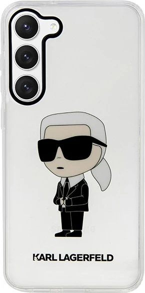 Mbështjellës Karl Lagerfeld Ikonik Karl për Samsung Galaxy S23+ S916, transparent