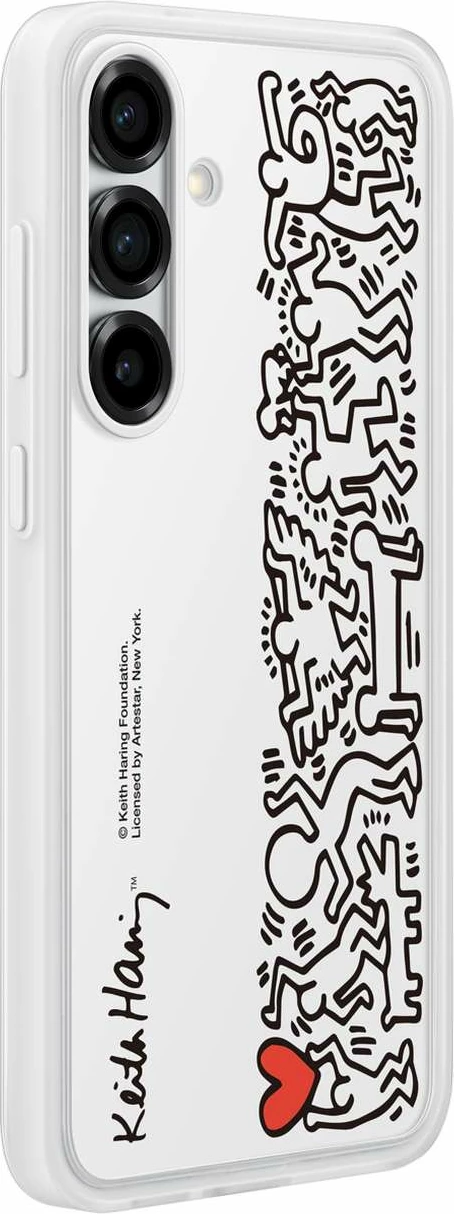 Mbështjellës Samsung Flipsuit EF-MS936CWEGWW për Galaxy S25+, i bardhë me dizajn artistik, 2 pjesë të pasme