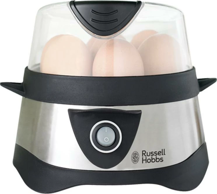 Zierës vezësh Russell Hobbs Cook At Home Stylo 14048-56, 7 vezë/3 avull, 365 W, inoks, argjendtë/zi