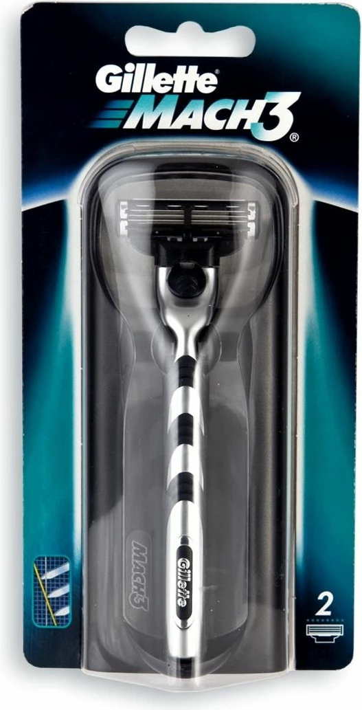 Makinë rroje Gillette Mach3, 3 tehë, shirit lubrifikues, set 1 dorezë + 1 kasetë rezervë