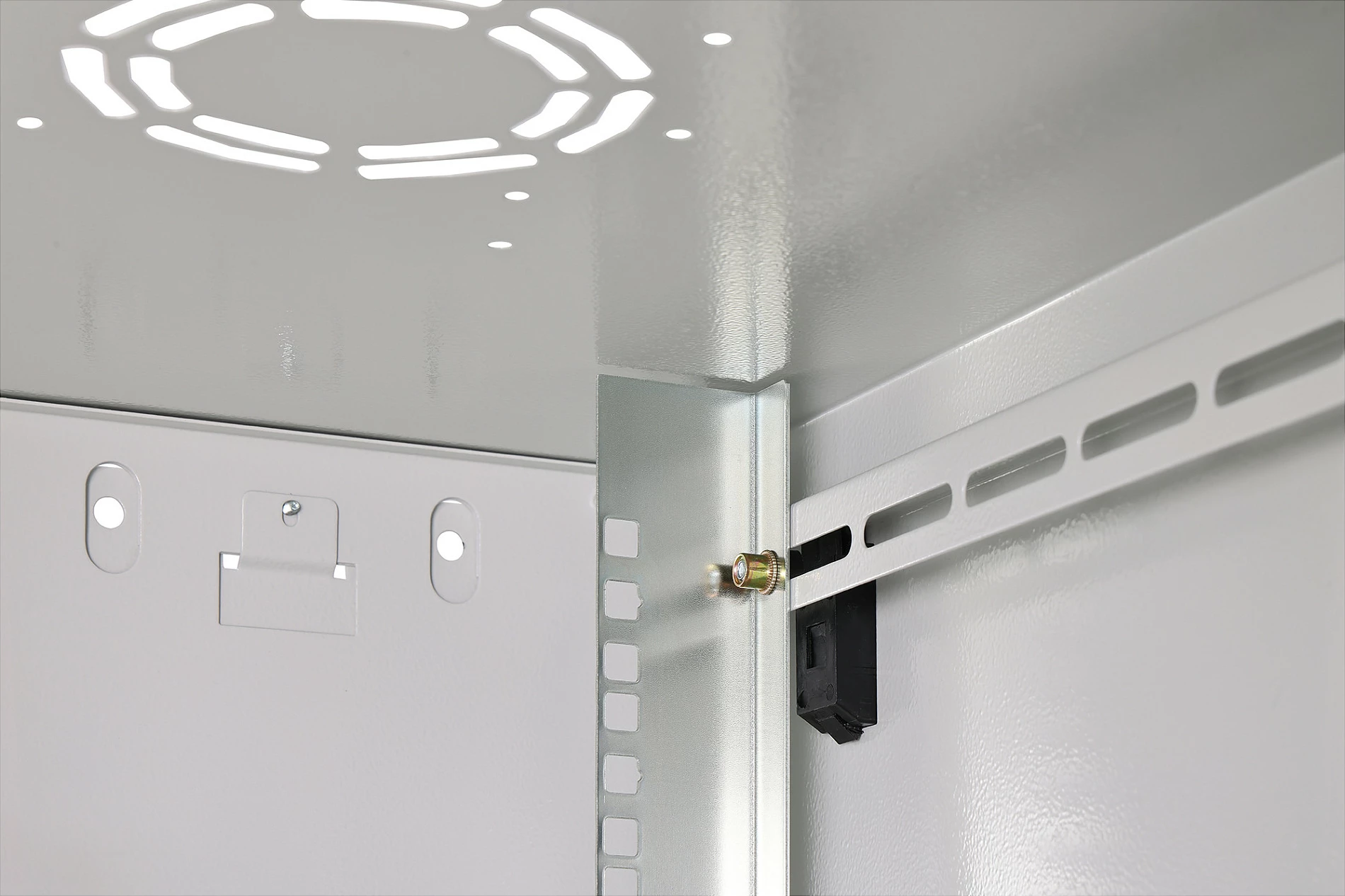 Kabinet rrjeti Digitus Dynamic-N, 12U, 600x600mm, derë xhami, gri e çelët