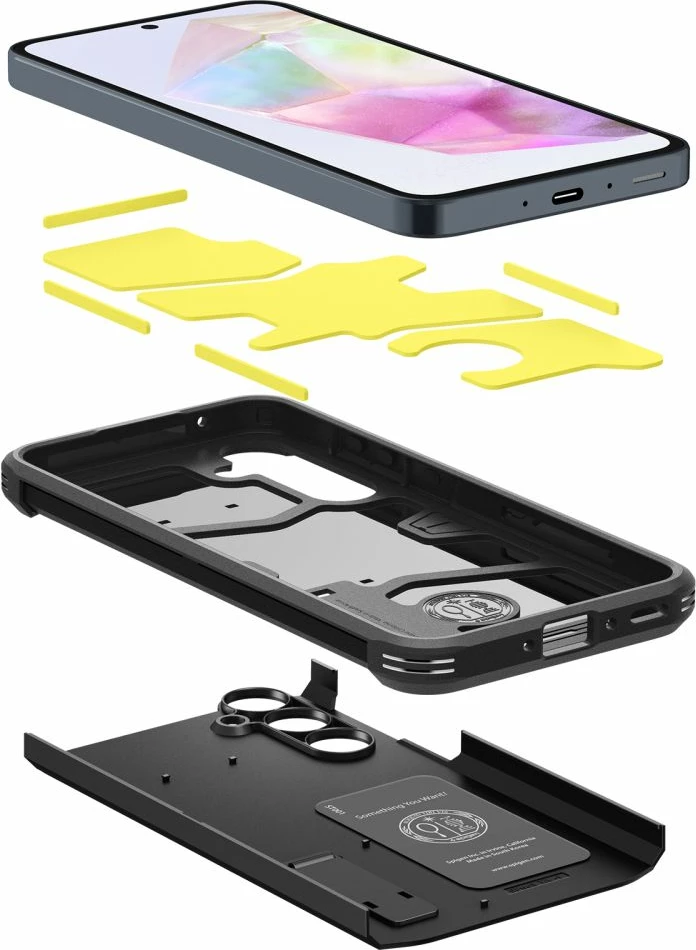 Mbështjellës Spigen Tough Armor për Samsung Galaxy A35 5G, i zi