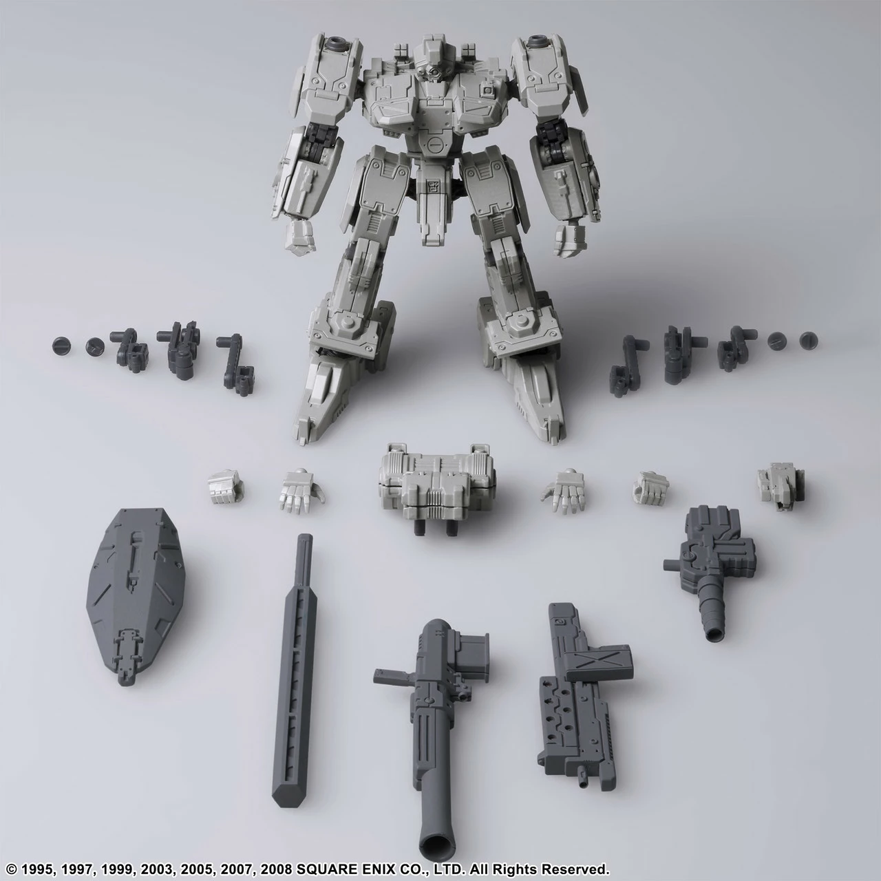 Kit modeli Square Enix Front Mission Structure Arts Vol. 3, shkallë 1/72, pjesë të ndërrueshme, nyje të lëvizshme, Light Gray
