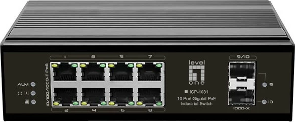 Switch industrial LevelOne IGP-1031, Gigabit Ethernet, PoE, i zi