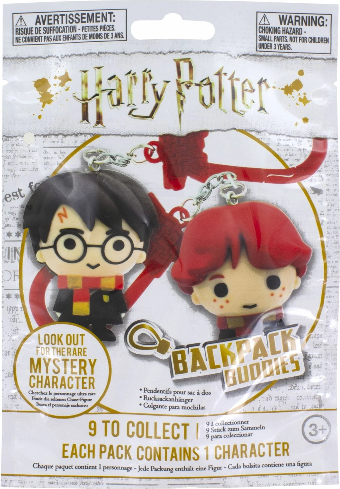 Obezek Paladone Harry Potter Backpack Buddies, figurë mini, karakter i rastësishëm, 1 copë, e kuqe