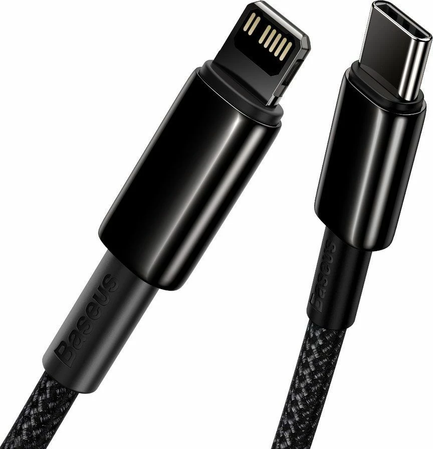 Kabllo Baseus USB-C–Lightning 6953156232037 1m PD 20W, e zezë (1 copë)