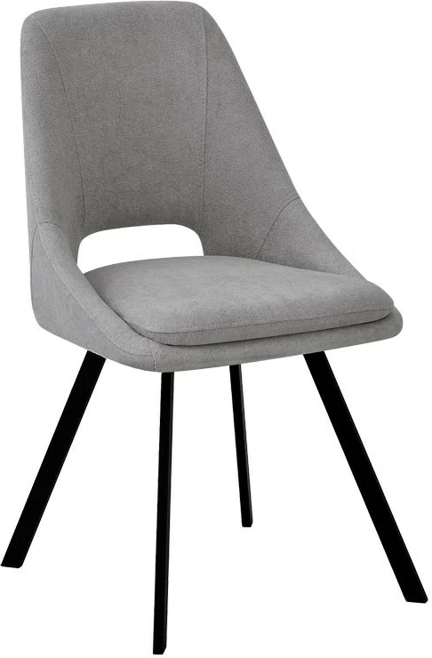 Karrige Initiate, material teddy, këmbë metalike të zeza, 48x57x85cm (2 copë)