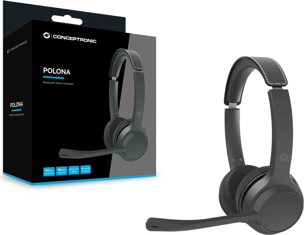 Kufje wireless Conceptronic, Bluetooth 5.3, stereo, e zezë