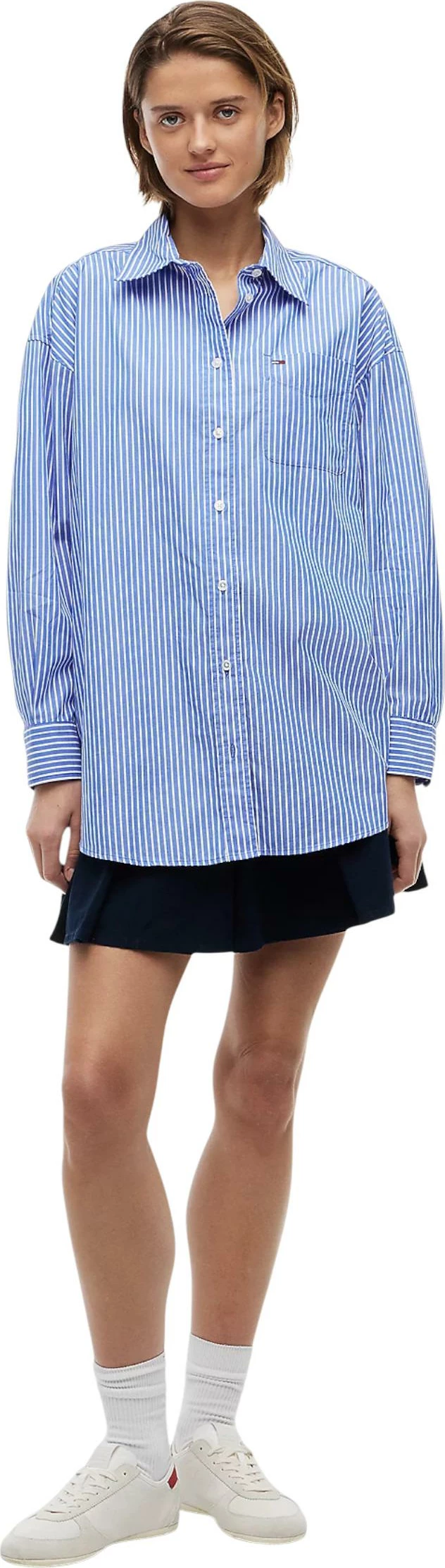 Këmishë për femra Tommy Hilfiger Jeans DW0DW22936, e kaltër [Madhësia: XXS]