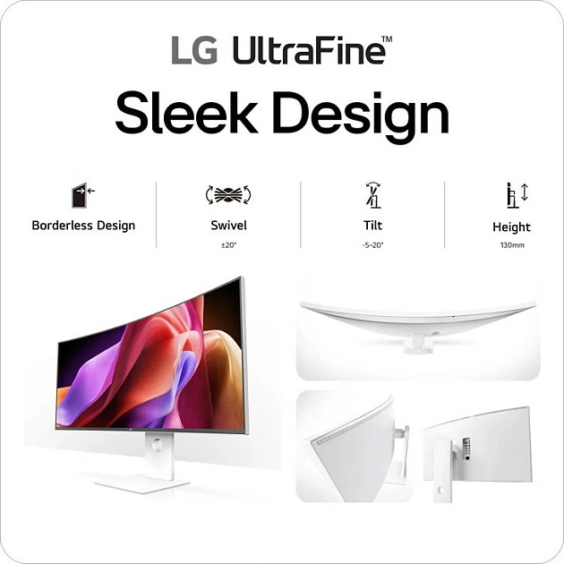 Monitor LG UltraFine 40U990A-W, 40", 5K2K 5120x2160, Nano IPS Black, Thunderbolt 5, FreeSync Premium, i zi