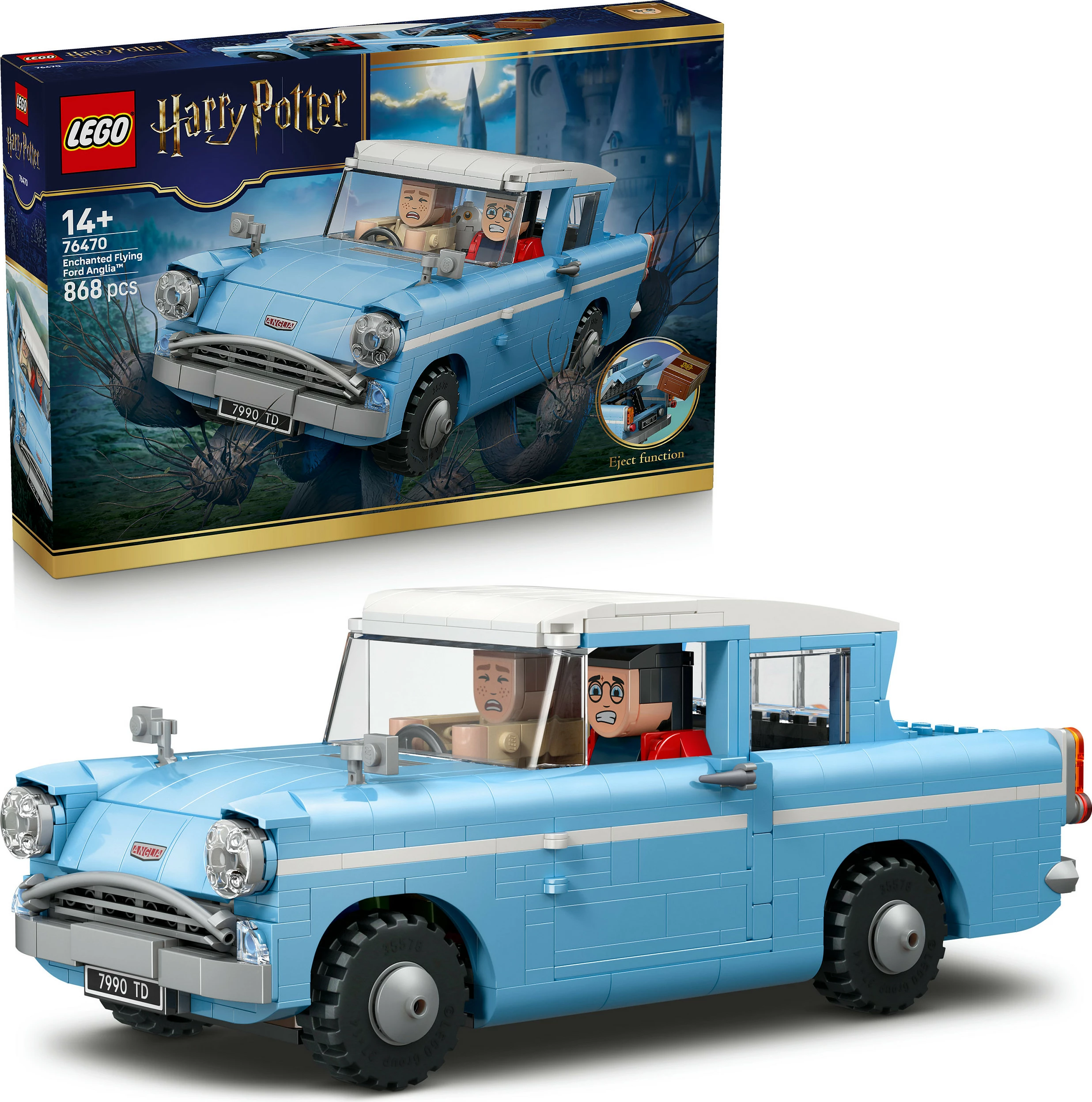 Set ndërtimi LEGO Harry Potter 76470, Enchanted Flying Ford Anglia, 868 copë, multikolor