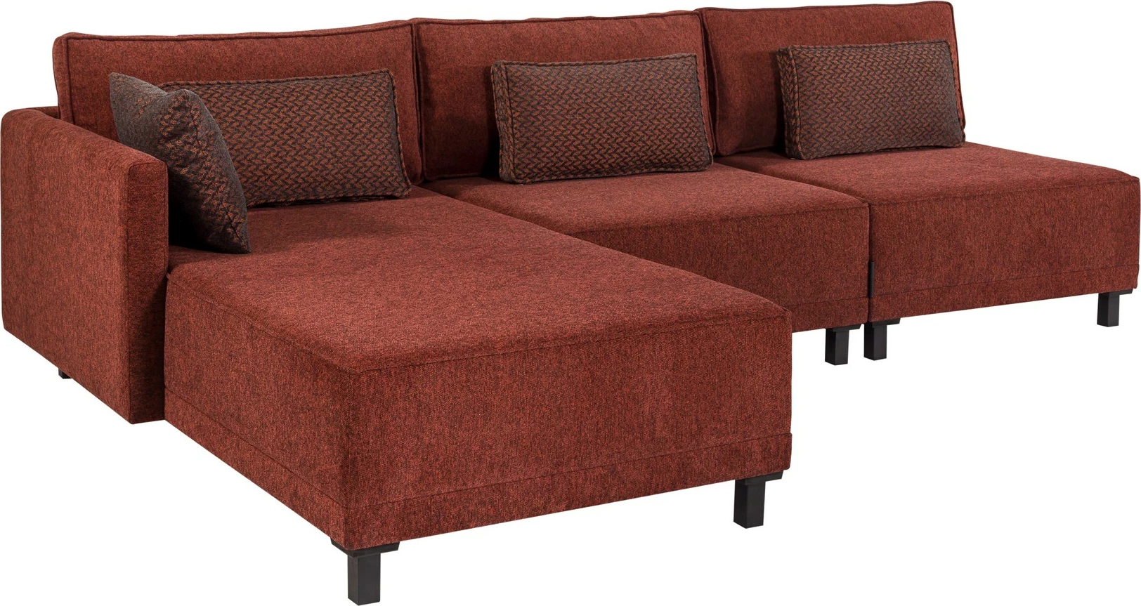 Kënd divan-krevat Atelier del Sofa, Matris majtas, ngjyrë e kuqe e errët