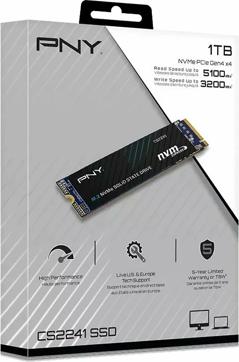 SSD PNY CS2241 1TB M.2 2280 NVMe PCIe Gen4