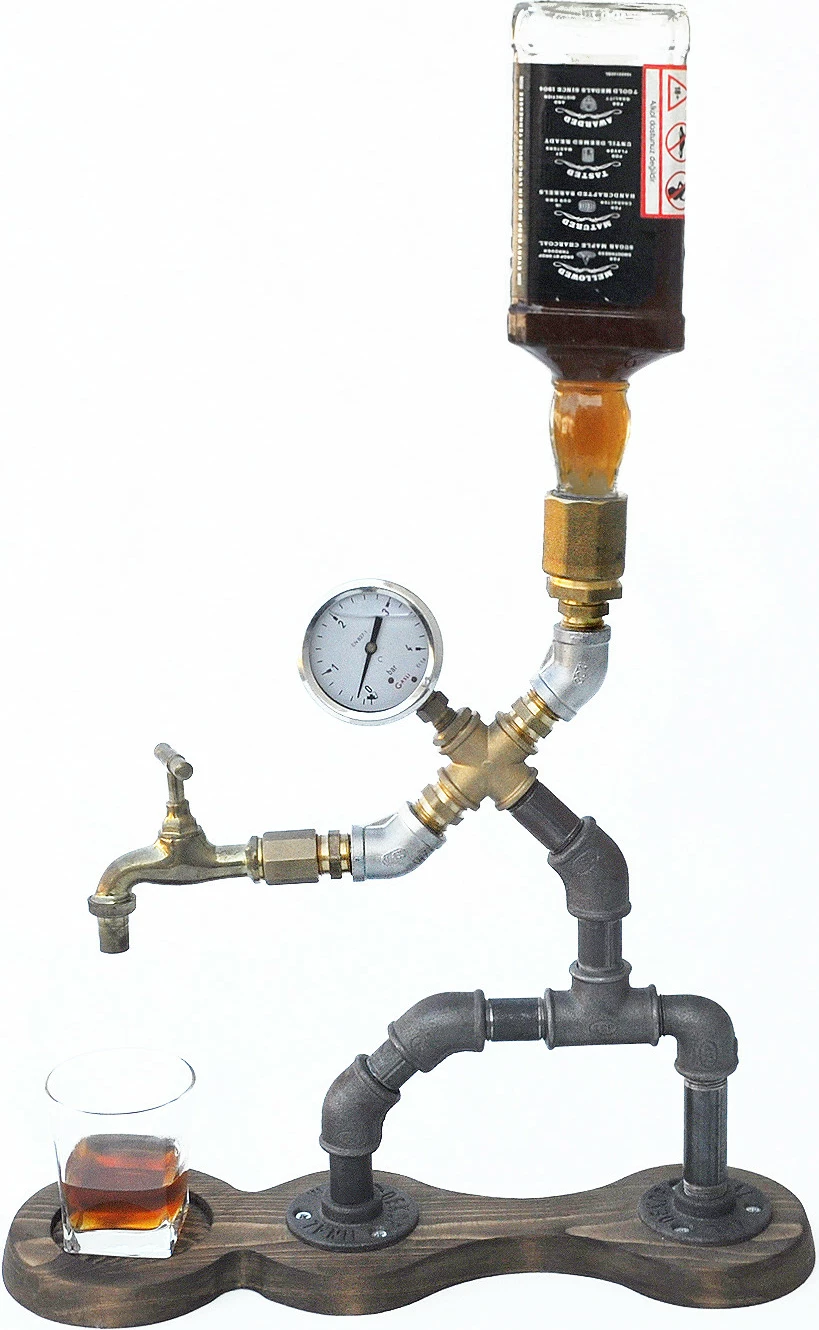 Dispenser pijeve, dorëpunuar, ngjyrë arre, e zezë, ari, Dsp004